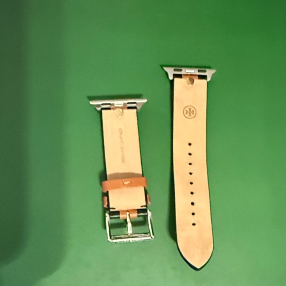 Tory Burch Kira Luggage and Black Leather Apple Watch Band 38mm/40mm - Picture 2 of 3